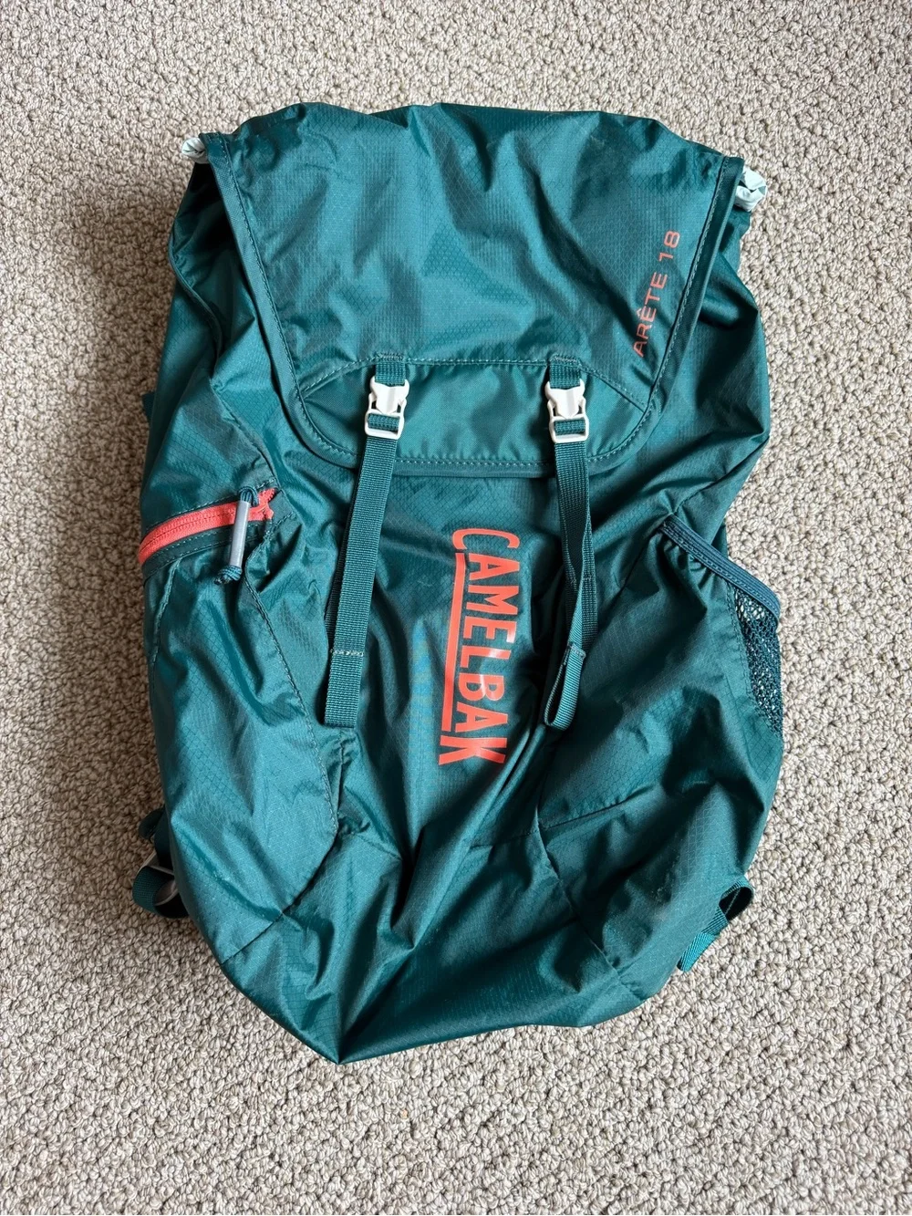 CamelBak Arête 18 Hiking Backpack Green Orange 18L Daypack No Water Bladder